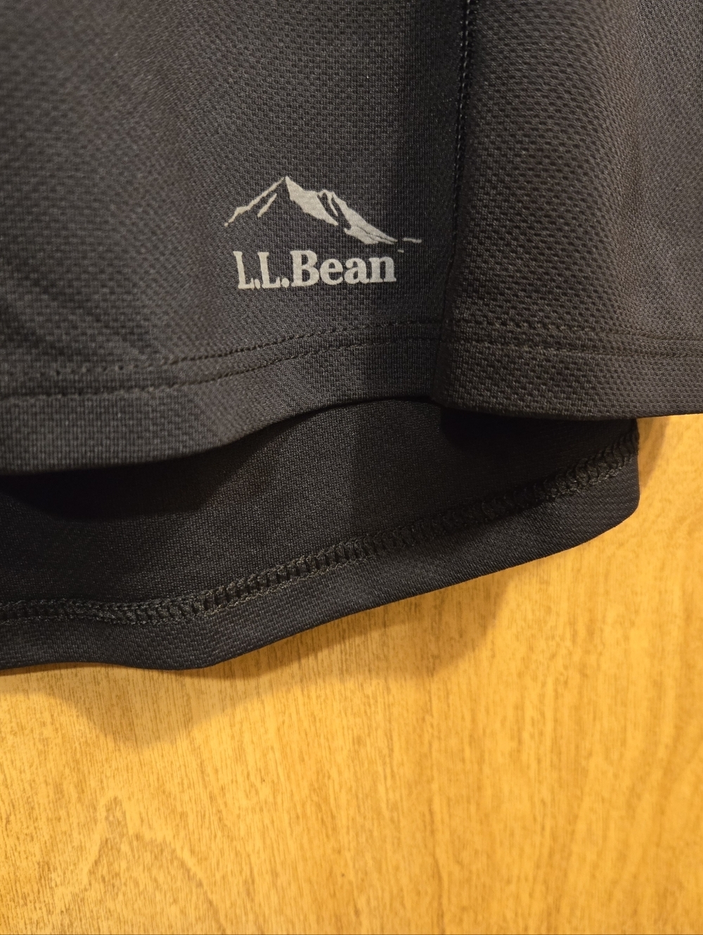 L.L. Bean Dri-fit Athletic Shirt Black Short Sleeve Size Womens Large - Picture 5 of 8